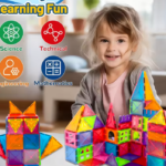 مكعبات بناء مغناطيسية مجموعة بناء مونتيسوري لعبة تعليمية حسية ذاتية