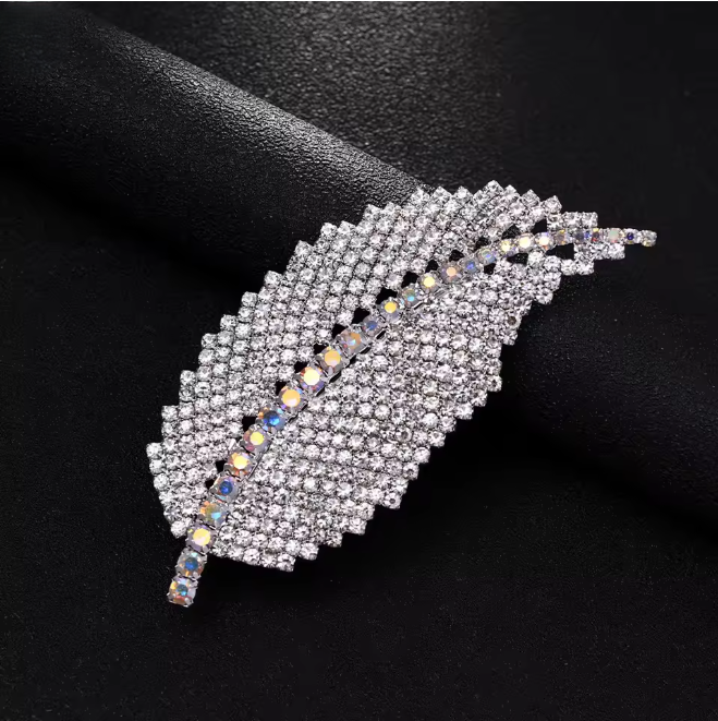 دبوس شعر فرنسي على شكل ريشة - Image 3