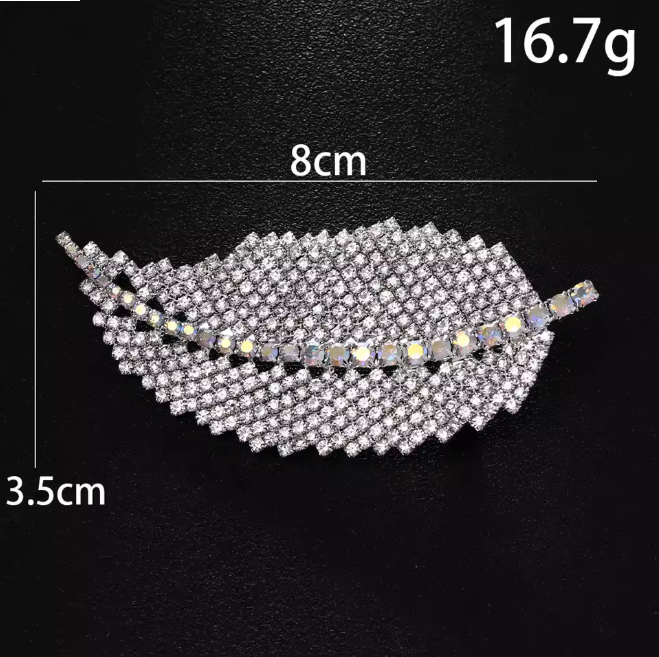 دبوس شعر فرنسي على شكل ريشة - Image 4