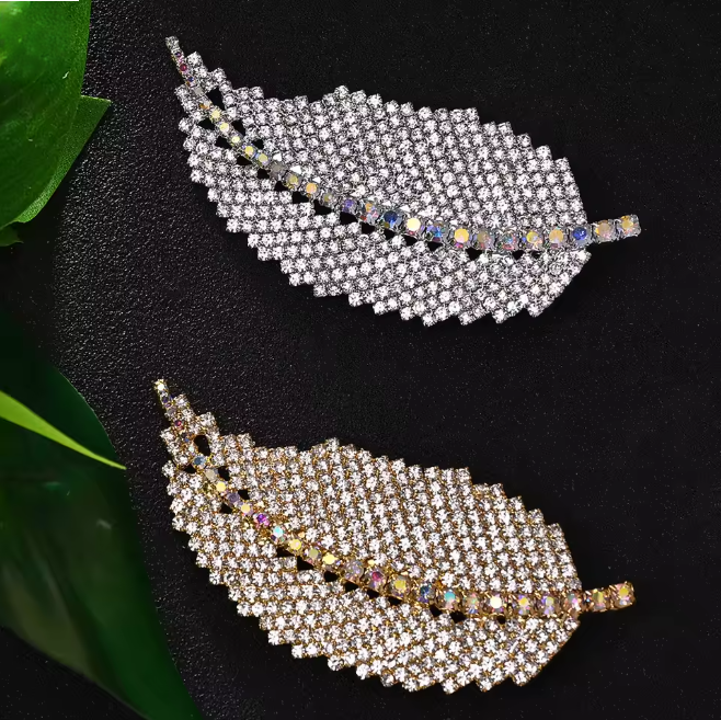 دبوس شعر فرنسي على شكل ريشة - Image 5