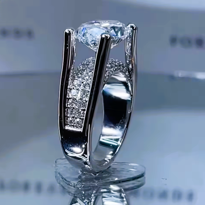 خاتم الخطوبة للنساء 925 فضة من Wosikate - Image 3