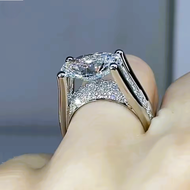 خاتم الخطوبة للنساء 925 فضة من Wosikate - Image 4