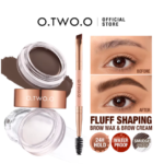 O.TWO.O الحاجب دهن الحاجب جل الشمع 2 في 1 مقاوم للماء طويل الأمد دسم الملمس العين الحاجب محسن مستحضرات التجميل ماكياج