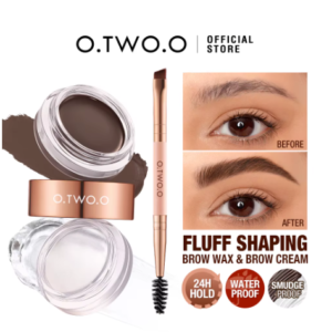 O.TWO.O الحاجب دهن الحاجب جل الشمع 2 في 1 مقاوم للماء طويل الأمد دسم الملمس العين الحاجب محسن مستحضرات التجميل ماكياج