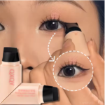 قلم ختم كحل دوار برأسين، يدوم طويلاً، مقاوم للماء والعرق، سهل الاستخدام للمبتدئين، استنسل مكياج كسول