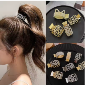 جديد لؤلؤة حجر الراين مخلب شعر فتاة للنساء عالية ذيل حصان كليب ثابت دبوس الشعر موضة إكسسوارات الشعر أغطية الرأس الهدايا