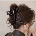 مخالب شعر بسيطة لامعة على شكل قطرة الماء للنساء على الطراز الكوري الجديد ملحقات مشبك شعر كبير من الرأس بحجم سمك القرش