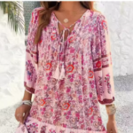 فستان عصري بأكمام طويلة