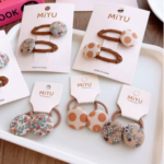 لطيف الأزهار زر الأطفال دبابيس الشعر طفل الفتيات الاطفال مرونة الشعر